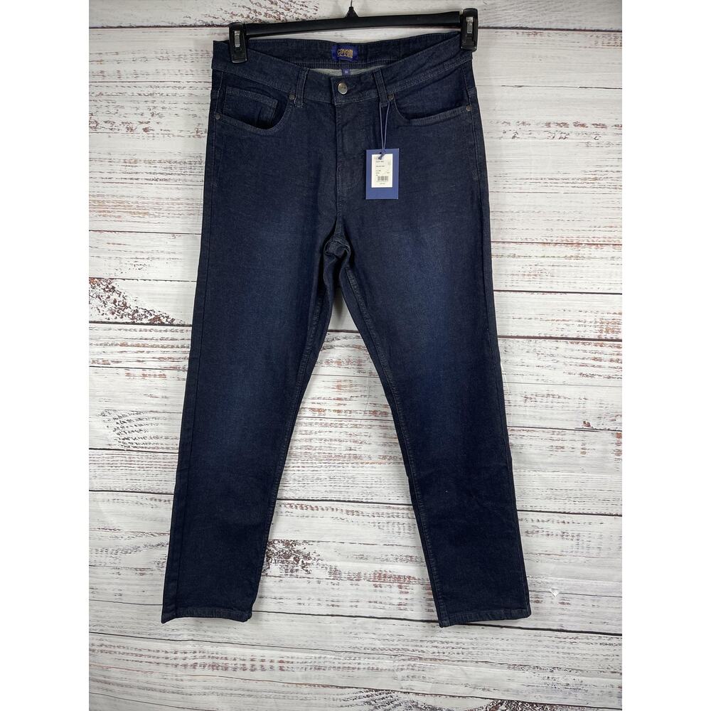 Cavalli Class Jeans Men's 32 Dark Blue Straight Denim Pants Regular Stretch New